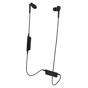 audio-technica ath-cks550xbtbk solid bass bluetooth wireless in-ear headphones, black