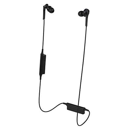 Audio-Technica ATH-CKS550XBTBK Solid Bass Bluetooth Wireless In-Ear Headphones, Black