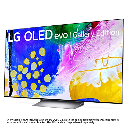 LG G2 Series 65-Inch Class OLED evo Gallery Edition Smart TV OLED65G2PUA, 2022 - AI-Powered 4K TV, Alexa Built-in