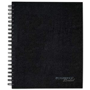 cambridge limited business notebook, 8-1/2 inches x 11 inches, hard cover, wirebound, black (06100)