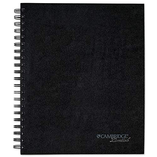 Cambridge Limited Business Notebook, 8-1/2 inches X 11 inches, Hard Cover, Wirebound, Black (06100)