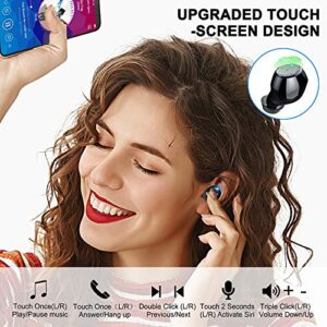 Wireless Earbud, Bluetooth Headphones Light Weight Deep Bass Ear Buds, Bluetooth Earbud Noise Cancelling with Mini Wireless Charging Case, IP7 Waterproof, 30H Playtime In-Ear Earphones for Sports Work