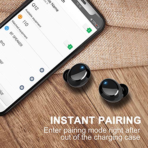 Wireless Earbud, Bluetooth Headphones Light Weight Deep Bass Ear Buds, Bluetooth Earbud Noise Cancelling with Mini Wireless Charging Case, IP7 Waterproof, 30H Playtime In-Ear Earphones for Sports Work