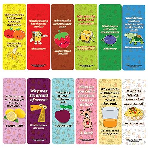 Creanoso Funny Jokes Lunchbox for Kids Bookmarks (10-Sets X 6 Cards) – Daily Inspirational Card Set – Interesting Book Page Clippers – Great Gifts for Adults and Professionals
