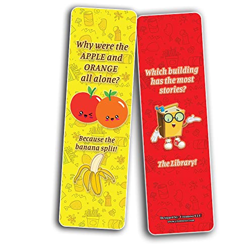 Creanoso Funny Jokes Lunchbox for Kids Bookmarks (10-Sets X 6 Cards) – Daily Inspirational Card Set – Interesting Book Page Clippers – Great Gifts for Adults and Professionals