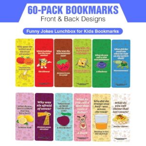 Creanoso Funny Jokes Lunchbox for Kids Bookmarks (10-Sets X 6 Cards) – Daily Inspirational Card Set – Interesting Book Page Clippers – Great Gifts for Adults and Professionals