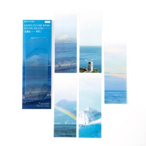 transparent bookmark, landscape theme bookmark lovely bookmark for students, teenagers, landscape lovers, 5 styles. (2)