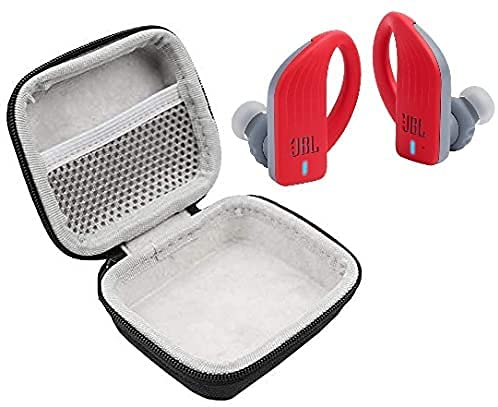 JBL TWS True Wireless in-Ear Headphones Bundle with Deluxe Hardshell Case (Endurance Peak, Red)