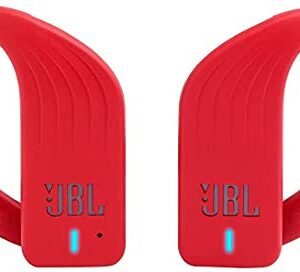 JBL TWS True Wireless in-Ear Headphones Bundle with Deluxe Hardshell Case (Endurance Peak, Red)