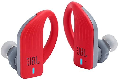 JBL TWS True Wireless in-Ear Headphones Bundle with Deluxe Hardshell Case (Endurance Peak, Red)