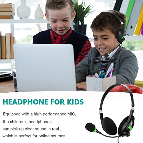 Wensdo Bulk Headphones with Microphone for Classroom 10 Pack, 3.5mm Wired Kids Headphones Office Headset for School Students Children and Adult (10 Pack)