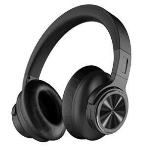 falwedi active noise cancelling headphones apt-x cvc8.0 48h music playtime wireless bluetooth headphones with microphone type-c fast charging deep bass over ear headset for travel/work, black