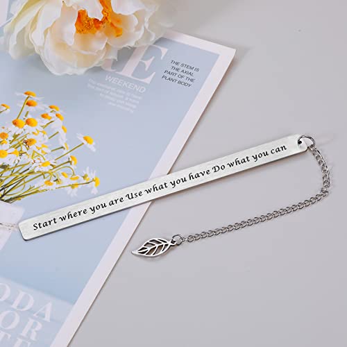 Inspirational Bookmarks Gift Metal for Women Men Christmas Birthday Bookmarks for Son Daughter Friend Stocking Stuffer Teenagers Boys Friends Coworker Student Teachers School Home Office Supplies