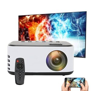 wifi projector 1080p full hd 16-110in large screen led portable outdoor projector, 20000h home theater movie projector compatible with hdmi, usb,av,laptop,smartphone(us plug)