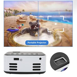 WiFi Projector 1080P Full HD 16-110in Large Screen LED Portable Outdoor Projector, 20000H Home Theater Movie Projector Compatible with HDMI, USB,AV,Laptop,Smartphone(US Plug)