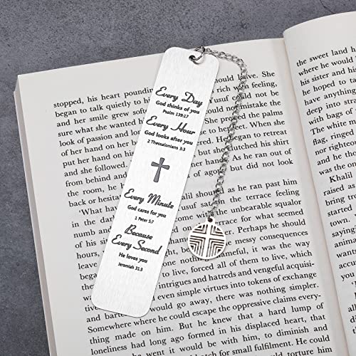 Christian Gifts Bookmarks for Women Men Religious Gifts for Women Inspirational Bible Verse Bookmark for Girls Daughter Birthday Christmas Stocking Stuffers for Female Friend Sister Baptism Gifts