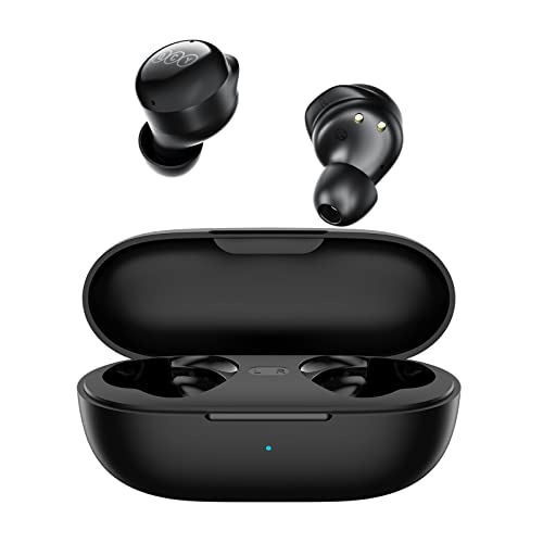 QCY T17 Ear Buds Wireless Bluetooth Earbuds with Charging Case Waterproof Stereo Headphones in Ear Built in Mic Headset Touch Control Premium Sound for iPhone Android, Black