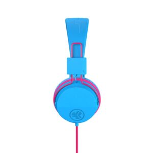 JLab JBuddies Studio On-Ear Kids Wired Headphones | Toddler Headphones | Kid Safe | Studio Volume Safe | Volume Limiter | Folding | Adjustable | Noise Isolation | with Mic (Cotton Candy)