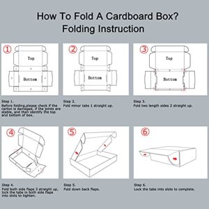 RLAVBL 9x6x2 Shipping Boxes Set of 50, White Small Corrugated Cardboard Box, Mailer Box