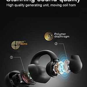 Wireless Ear-Clip Bone Conduction Headphones Bluetooth 5.3, Open Ear Clip on Earbuds,Waterproof Mini Sport Running Earring Earphone, HiFi Sound/Long Battery Life