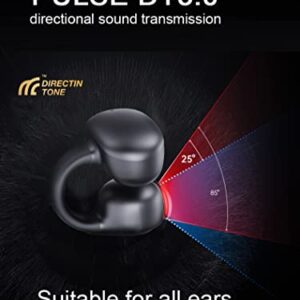 Wireless Ear-Clip Bone Conduction Headphones Bluetooth 5.3, Open Ear Clip on Earbuds,Waterproof Mini Sport Running Earring Earphone, HiFi Sound/Long Battery Life