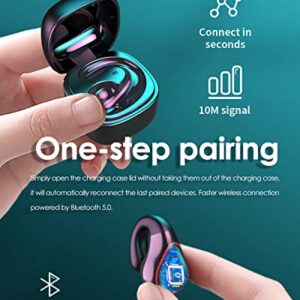 Open Ear Headphones Wireless Bluetooth Single Earbud True Wireless Mini Small Open Earbuds for iPhone Android, Tiny Bone Ear Bud with Mic Earphones for Small Ear Canals Running Cycling Workout Sport