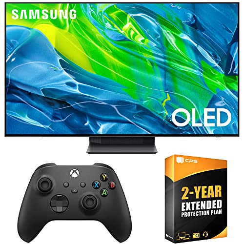 SAMSUNG QN65S95BA 65" 4K Quantum HDR OLED Smart TV (2022) Ultimate Bundle with Xbox Wireless Controller (Carbon Black) and Premium 2 YR CPS Enhanced Protection Pack