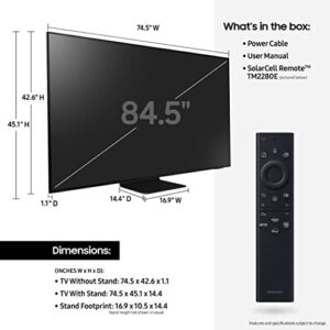 SAMSUNG 85-Inch Class Neo QLED 4K QN85B Series Mini LED Quantum HDR 24x Smart TV with Alexa Built-in (QN85QN85BAFXZA, 2022 Model) (Renewed)