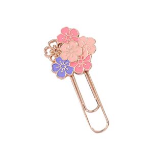 cherry blossom paper clip | cherry blossom shape paper clip – student reading pagination mark, metal floral book clip, beautiful bookmark for women girls adults kids christmas gift yuans