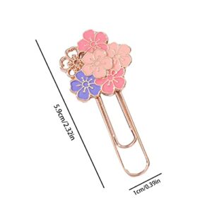 Cherry Blossom Paper Clip | Cherry Blossom Shape Paper Clip - Student Reading Pagination Mark, Metal Floral Book Clip, Beautiful Bookmark for Women Girls Adults Kids Christmas Gift Yuans