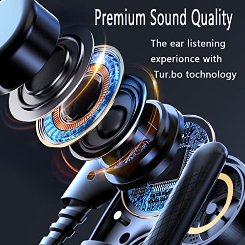 Open Ear Earbuds Over Ear air Conduction Headphones Gym Sport Running Workout Headphones with Ear Hook Mic Waterproof Comfortable Gaming Wireless Earbuds