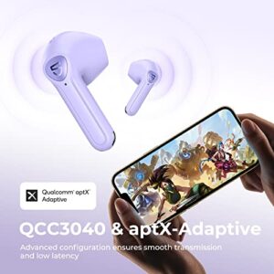 SoundPEATS Air3 Wireless Earbuds Mini Bluetooth V5.2 Earphones with Qualcomm QCC3040 and aptX-Adaptive, 4-Mic and CVC 8.0 Noise Cancellation, TrueWireless Mirroring Tech, in-Ear Detection, Game Mode