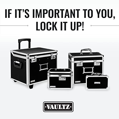 Vaultz Locking Medicine Storage Box with Combination Lock, 3.75" x 11.88" x 5.25", Black (VZ03480)