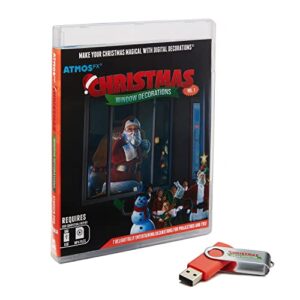 atmosfx® christmas digital decoration on usb includes 7 atmosfx video effects for christmas