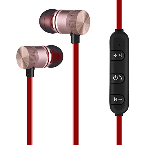 Yinhing Wireless Headphones Earbuds Headphones, Magnet Wireless Sports Earphone Headset Headphone for iPhone Android(Golden)