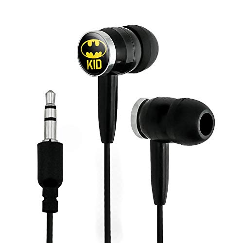 GRAPHICS & MORE Batman Bat Kid Shield Logo Novelty in-Ear Earbud Headphones