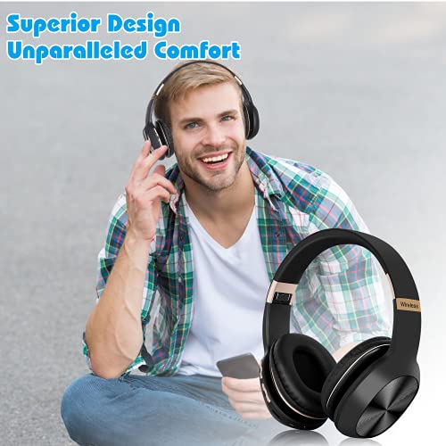UrbanX Perfect Comfort 955 II Overhead Wireless Bluetooth Headphones for Lenovo Tab P11 Plus Noise Isolation, with – Black