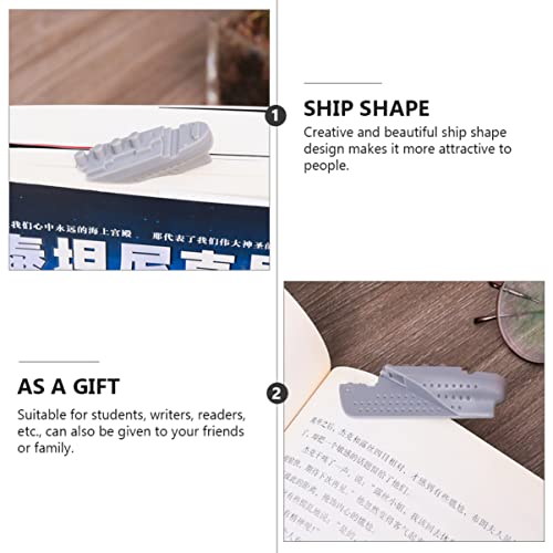 2pcs Boys Reading Titanic Students Office Kids Girls Shape Gift Shaped Wacky DIY Funny Abs Book Craft Adults Bookmarks Women Bookmark Lovers Grey for Plastic Mark