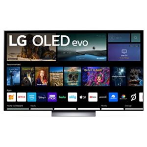 LG 65-Inch Class OLED evo C2 Series Alexa Built-in 4K Smart TV, 120Hz Refresh Rate, AI-Powered 4K, Dolby Vision IQ and Dolby Atmos, WiSA Ready, Cloud Gaming (OLED65C2PUA, 2022) (Renewed)