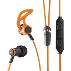 v-moda forza in-ear hybrid sport headphones with 3-button remote & microphone – apple devices, orange