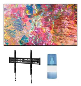 samsung qn85q80bafxza 85″ 4k ultra hd smart tv with a walts fixed-mount-43-90 tv mount for 43-90 inch compatible tvs and walts hdtv screen cleaner kit (2022)
