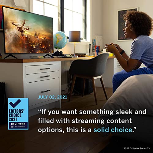 VIZIO 24-inch D-Series HD 720p Smart TV (D24h) with AirPlay and Chromecast Built-in, Screen Mirroring, & 150+ Free Streaming Channels Bundle with Cable Ties and Microfiber