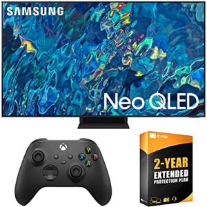 samsung qn65qn95ba 65″ neo qled 4k quantum hdr smart tv (2022) ultimate bundle with xbox wireless controller (carbon black) and premium 2 yr cps enhanced protection pack