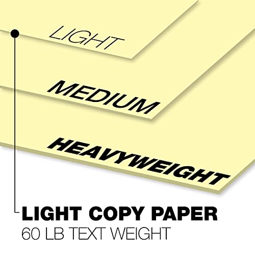 Springhill 8.5” x 11” Canary Yellow Copy Paper, 24lb Bond/60lb Text, 89gsm, 500 Sheets (1 Ream) – Colored Printer Paper with Smooth Finish – Versatile and Flexible Computer Paper – 024035R