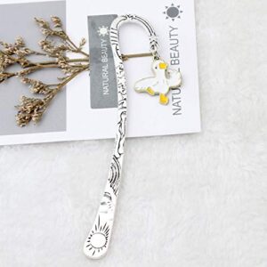 WSNANG Cute Duck Jewelry Duck Bookmark Book Lovers Gift Animal Bookmark Gift for Duck Lovers (Duck Bookmark)