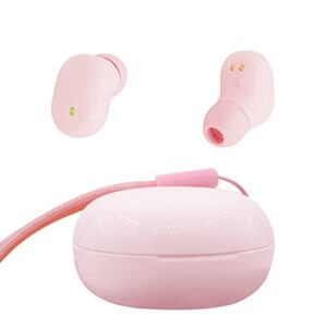 masterbond portable wireless earbuds pink,invisible in ear cordless earpiece with charging case,kids ear pods wireless earbuds for girls teens bluet00th 5.1 long playtime cute design(pink)