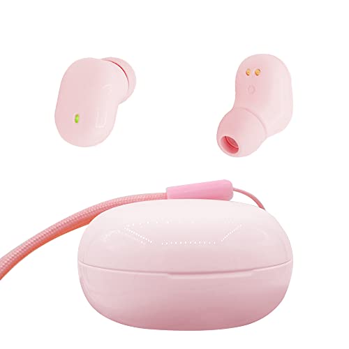 Masterbond Portable Wireless Earbuds Pink,Invisible in Ear Cordless Earpiece with Charging Case,Kids Ear Pods Wireless Earbuds for Girls Teens Bluet00th 5.1 Long Playtime Cute Design(Pink)