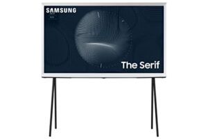 samsung 43-inch class the serif ls01b series – qled 4k, i-shaped design, anti-reflection matte display, -portable easel -stand, ambient mode+ smart -tv -w/ alexa built-in (qn43ls01bafxza,latest model)