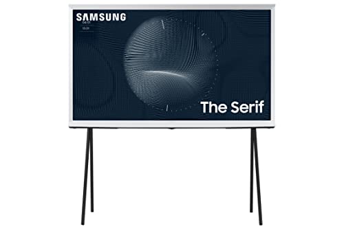 SAMSUNG 43-Inch Class The Serif LS01B Series - QLED 4K, I-Shaped Design, Anti-Reflection Matte Display, -Portable Easel -Stand, Ambient Mode+ Smart -TV -w/ Alexa Built-in (QN43LS01BAFXZA,Latest Model)