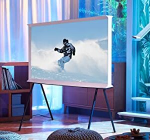 SAMSUNG 43-Inch Class The Serif LS01B Series - QLED 4K, I-Shaped Design, Anti-Reflection Matte Display, -Portable Easel -Stand, Ambient Mode+ Smart -TV -w/ Alexa Built-in (QN43LS01BAFXZA,Latest Model)